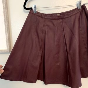LAUREN CONRAD CIRCLE SKIRT FAUX LEATHER SZ 8